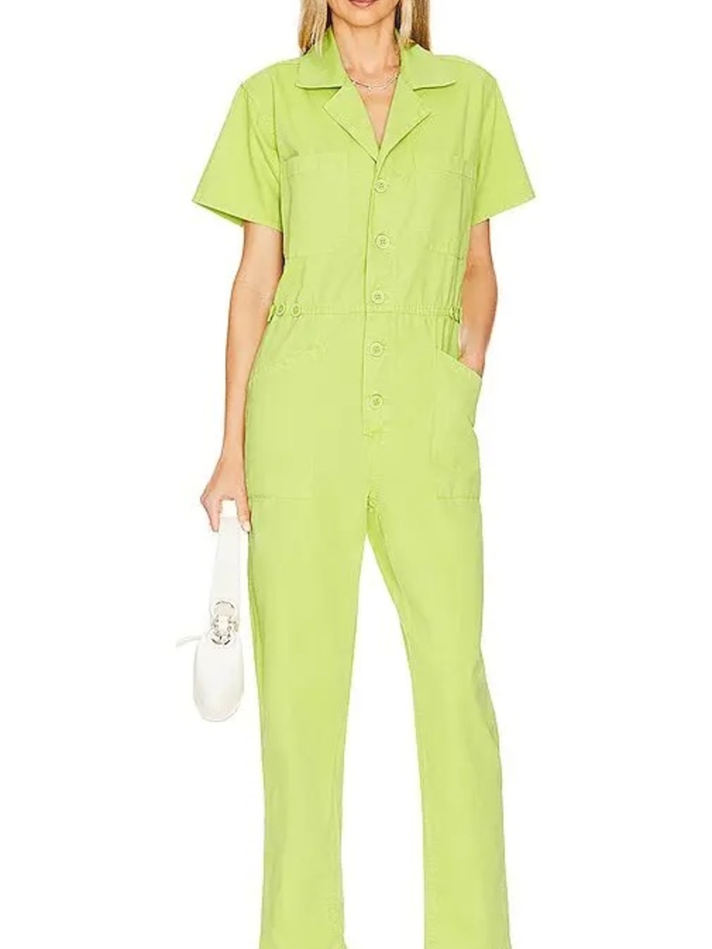 pistola Lime Short-Sleeve Utility Jumpsuit - Picture 2 of 6